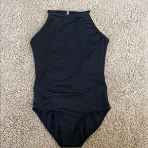 Mariia Crown women’s black keyhole back leotard XS